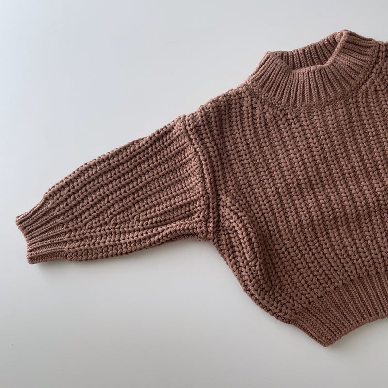 QUINCY MAE Chunky Knit sweater - cocoa | Baby S...