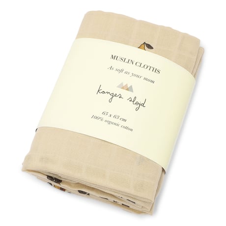 Konges Sløjd 3 PACK MUSLIN CLOTH  - BLOSSOM MISTBIRK,POIRE,NOSTALGIE BLUSH