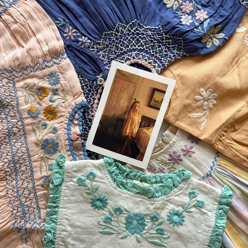 Apolina VERNA SMOCK DRESS - AZUL | Baby Style LAB