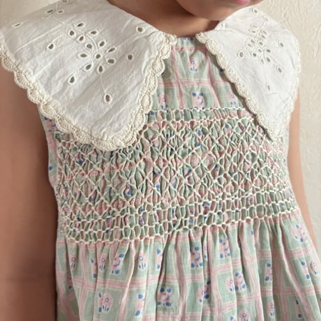 Apolina  CORNELIA S/L SMOCK DRESS - ROSEPANEL MINT