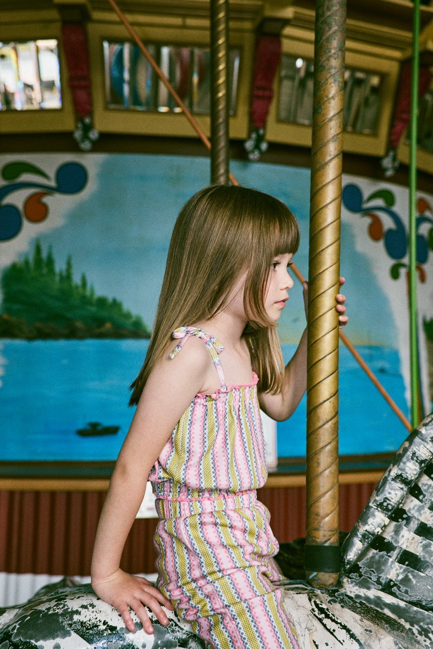 Misha & Puff RUFFLE PEDAL PUSHER - AURA VAQUERO