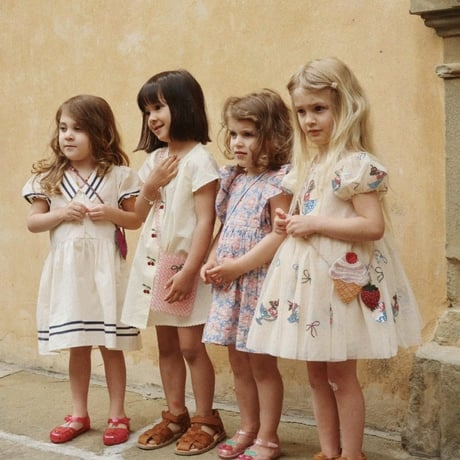 Konges Sløjd　EVIA CHERRY DRESS GOTS - CLOUD CREAM