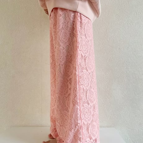 tiny cottons LACE FABRIC PANT - pink