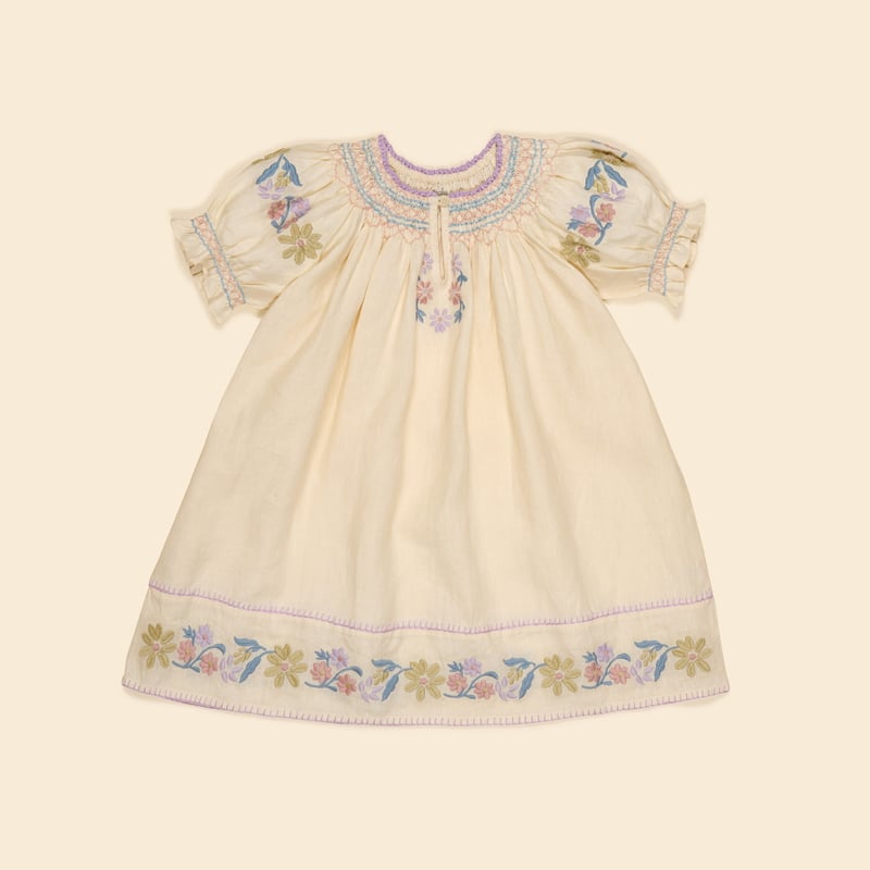 Apolina VERNA SMOCK DRESS - CREAM | Baby Style
