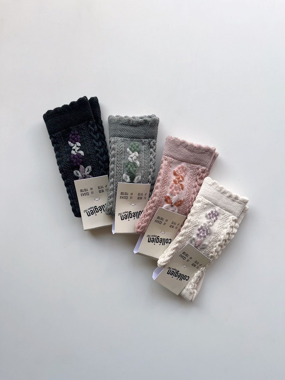 Collegien DALIA - Jacquard Flower Knee-high Soc