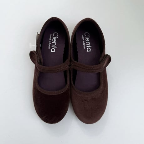 Cienta ベロアフォーマルストラップシューズ EUR23-31 Brown