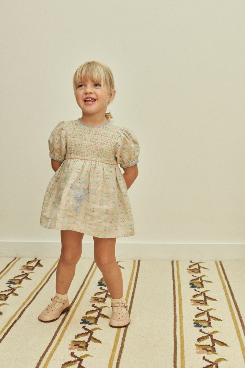 Apolina BABY NOEMIE DRESS - ROSEPANEL MINT | B