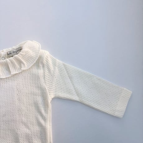 Bebe Oganic　Blooms Collar Top Pearl