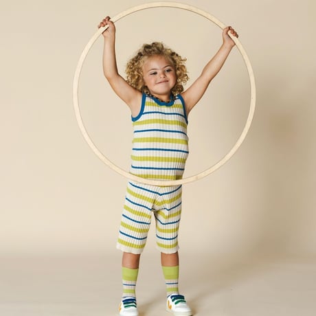 MABLI  MEILLION SHORT SOCKS - APPLE STRIPE