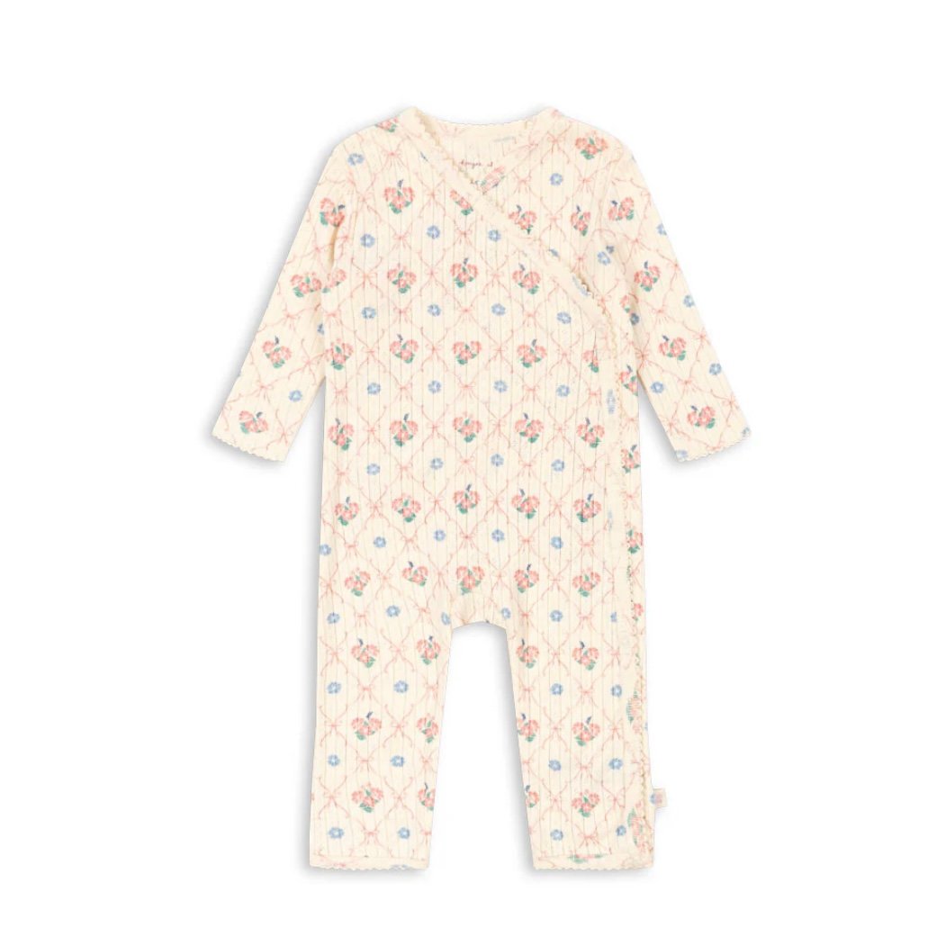Konges Sløjd MINNIE NEWBORN ONESIE GOTS - FLEUR