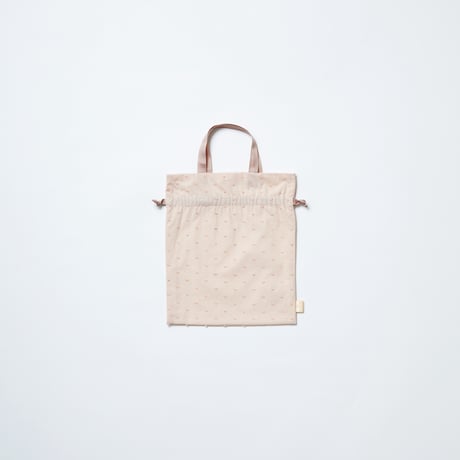ドローイングバッグ  スクールグッズカラー ペールピンク  Mサイズ/Sサイズ/Miniサイズ (取っ手付き)