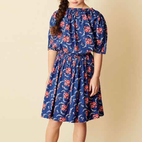 CARAMEL　CUMIN SKIRT - ROSE POSY PRINT BLUE
