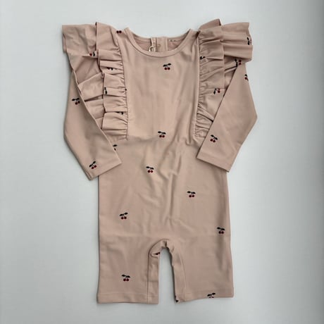 Konges Sløjd　MANUCA FRILL ONESIE GRS - CHERRY BLUSH