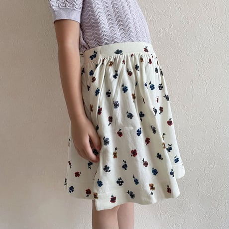 FUB Pointed Skirt - ecru/flower