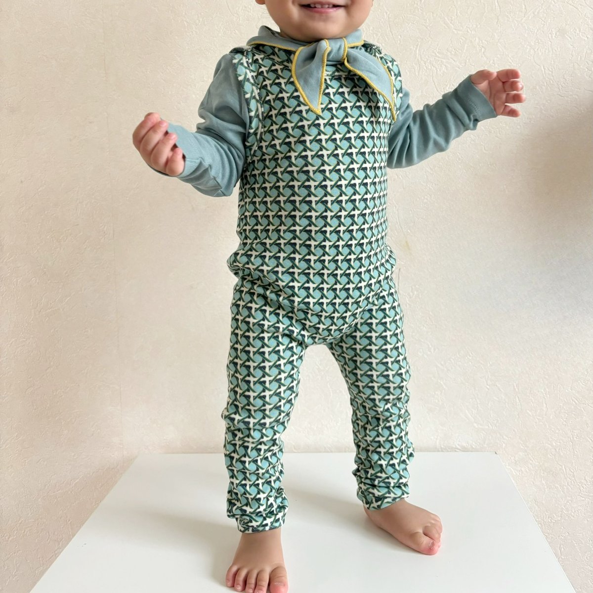 Misha & Puff チェック柄オーバーオール ロンパース Misha & Puff チェック柄オーバーオール ロンパース