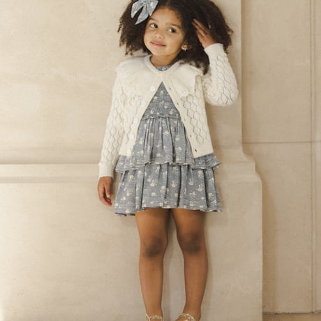 NORALEE　RUFFLE CARDIGAN - IVORY