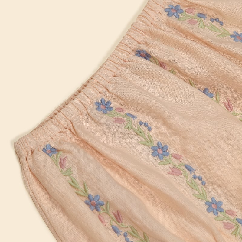 Apolina BABY LULA EMBROIDERED BLOOMER - BLUSH