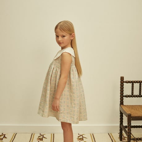 Apolina  CORNELIA S/L SMOCK DRESS - ROSEPANEL MINT