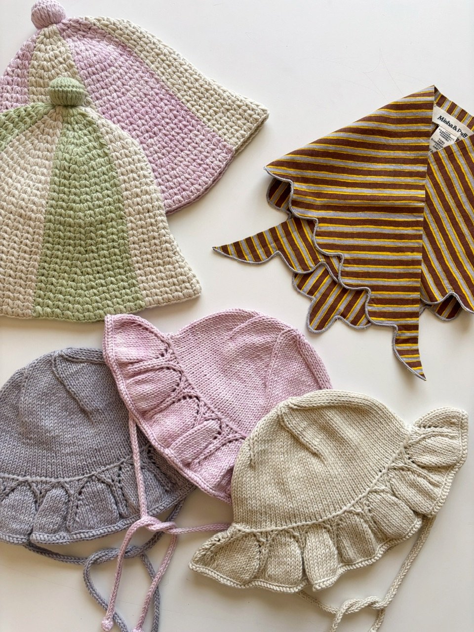 Misha & Puff BABY CROCHET TULIP HAT - AVENTURIN