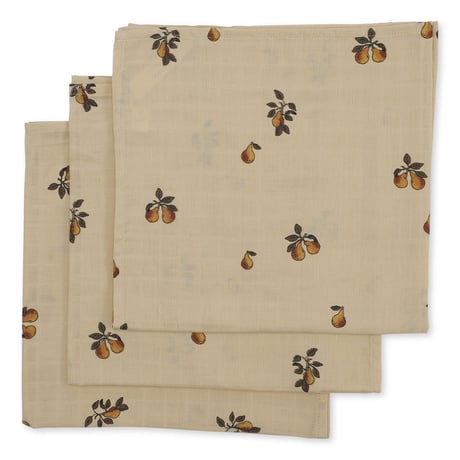 Konges Sløjd 3 PACK MUSLIN CLOTH  - BLOSSOM MISTBIRK,POIRE,NOSTALGIE BLUSH