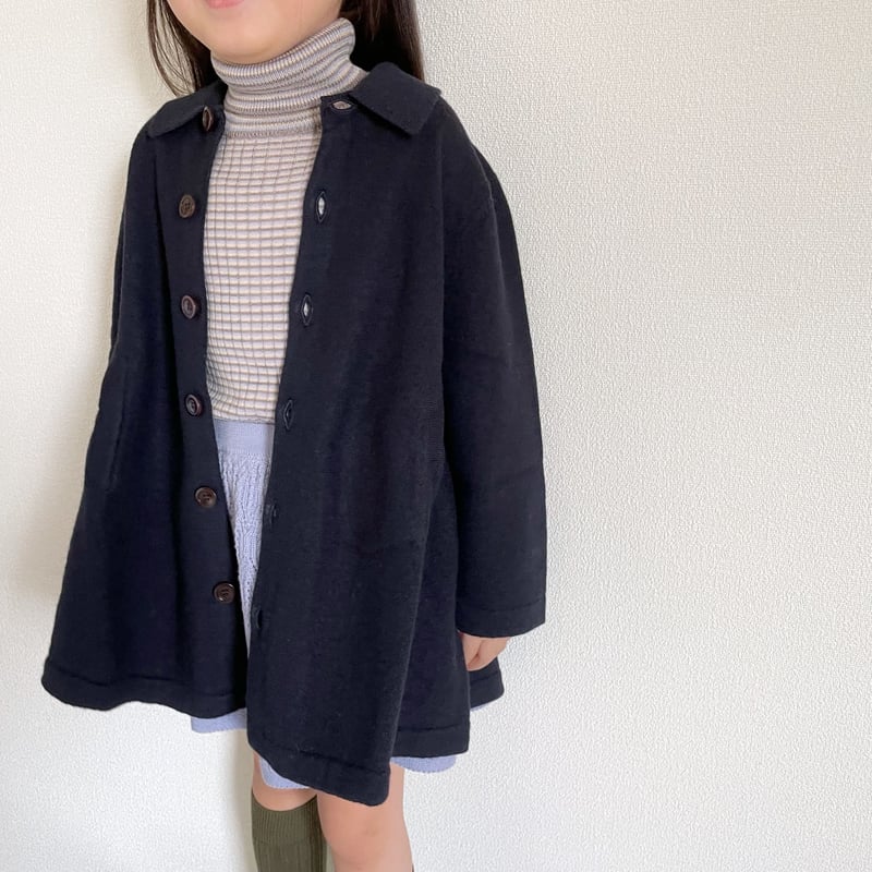 FUB Falted Coat - Dark navy | Baby Style LAB 