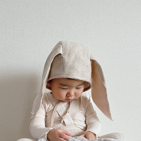 Briar Baby  OATMEAL BUNNY BONNET COTTON-LINED