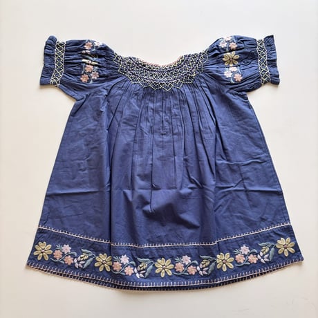Apolina  VERNA SMOCK DRESS - AZUL