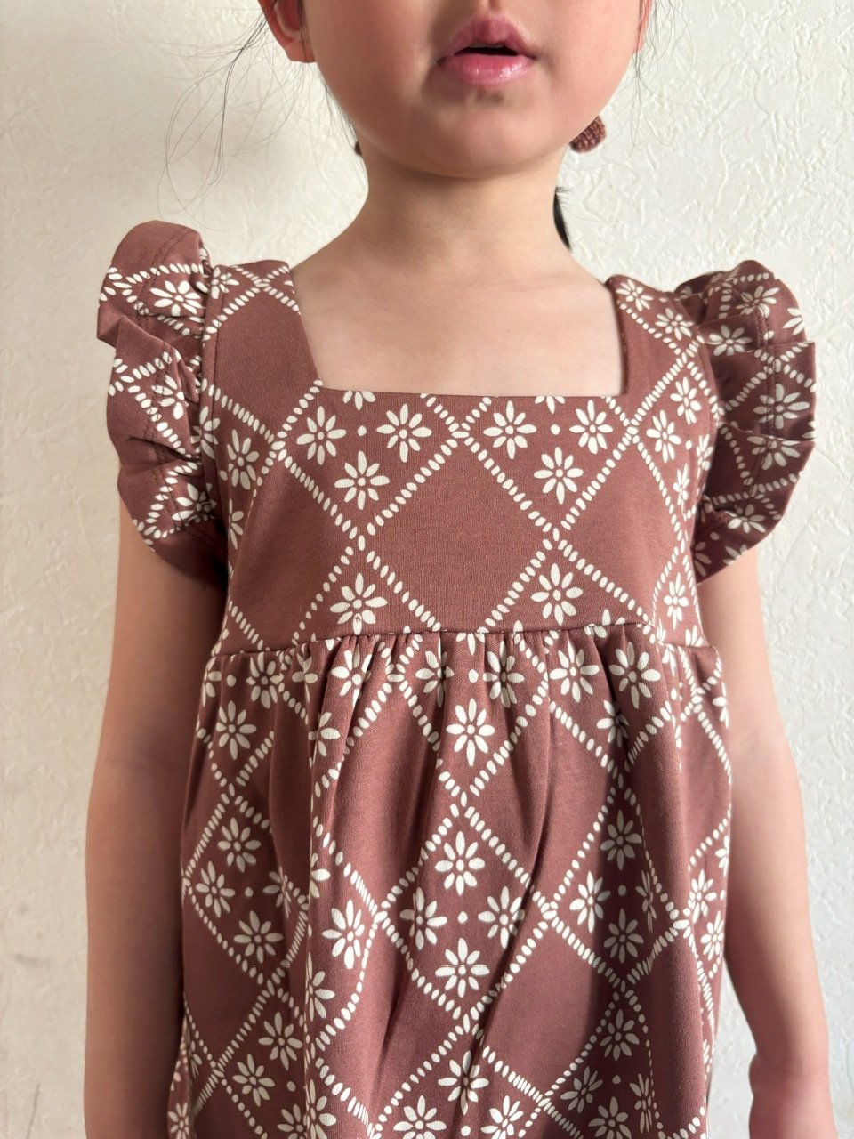 Misha & Puff RUFFLE SLEEVE DRESS - COLA FLORA T