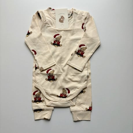 Konges Sløjd 　BASIC BODY/PANTS SET GOTS  - CHRISTMAS TEDDY