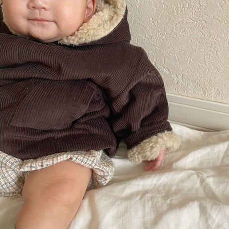 CARAMEL TWITE BABY HOODIE - DARK CHOCOLATE