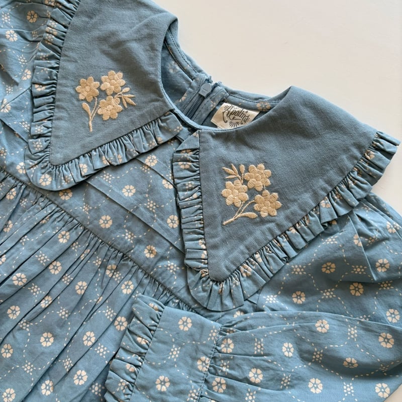 Apolina DIONNE BLOUSE - QUILT CALICO BLUE PEBB