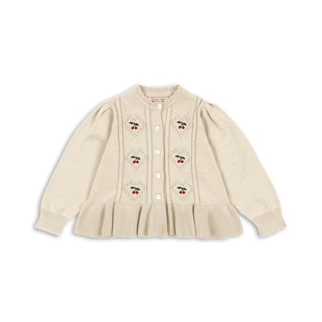 KongesSløjd　SOLEIL CARDIGAN GOTS - PEARLED IVORY