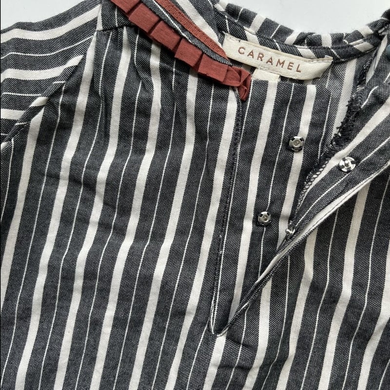 CARAMEL LAILA BABY DRESS - GREY STRIPE | Baby S