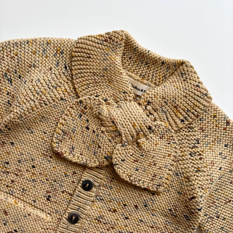 Misha & Puff Scout Cardigan - Camel confetti |