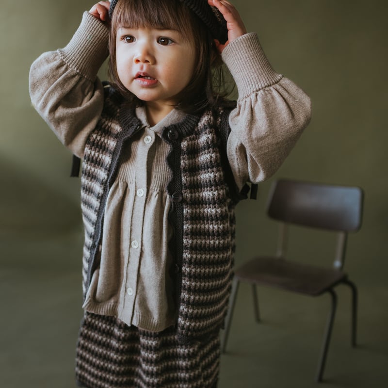 MABLI ニットロンパース 2Y ボンネットM セット MABLI ニット