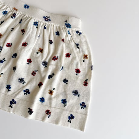FUB Pointed Skirt - ecru/flower