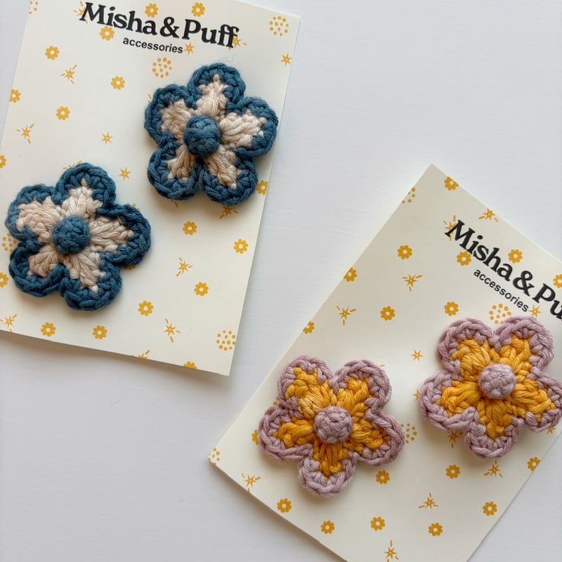Misha & Puff Medium Flower Clip Set | Baby Styl