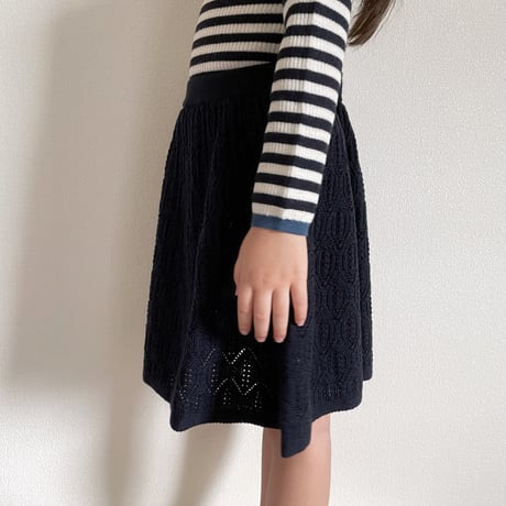 FUB Pointelle Skirt - dark navy