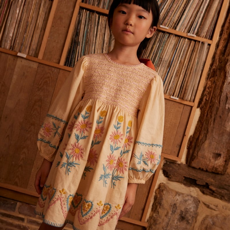 Apolina PENNY SMOCK DRESS - CASHEW | Baby Styl