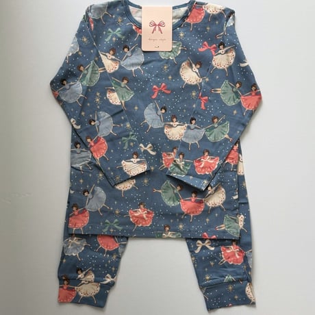 Konges Sløjd 　BASIC BLOUSE/PANTS SET GOTS - SNOW BOW BALLERINA