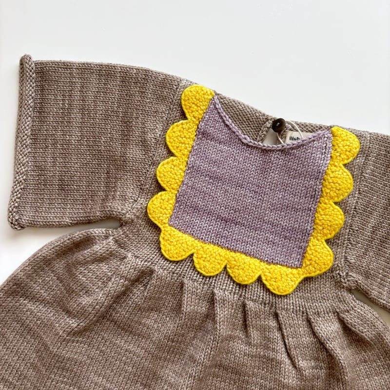 Misha & Puff Scallop Bib Dress - Brut | Baby St 