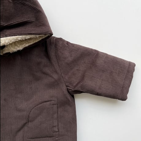 CARAMEL TWITE BABY HOODIE - DARK CHOCOLATE