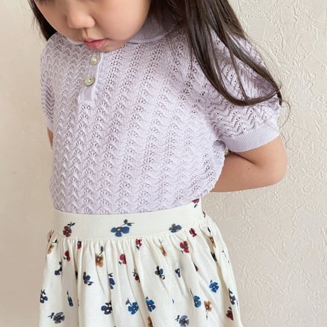 FUB Pointed Skirt - ecru/flower