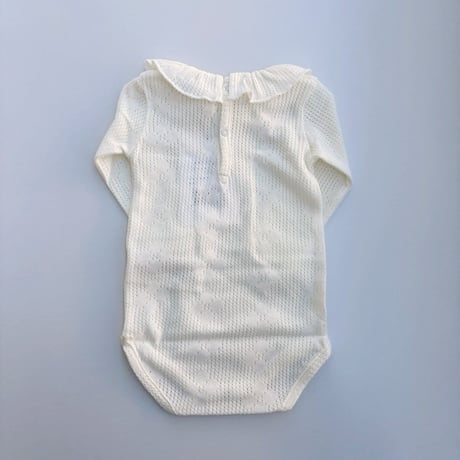 Bebe Oganic　Blooms Collar Onesie Pearl