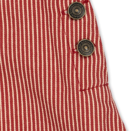 Konges Sløjd 　LUC SPENCER DRESS GOTS-MILK ROUGE STRIPE