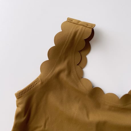 Konges Sløjd　SCALLOP SWIMSUIT - BRONZE BROWN