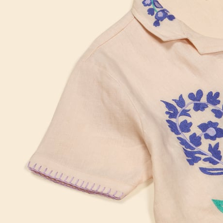 Apolina 　DONNY EMBROIDERED SHIRT - BLUSH