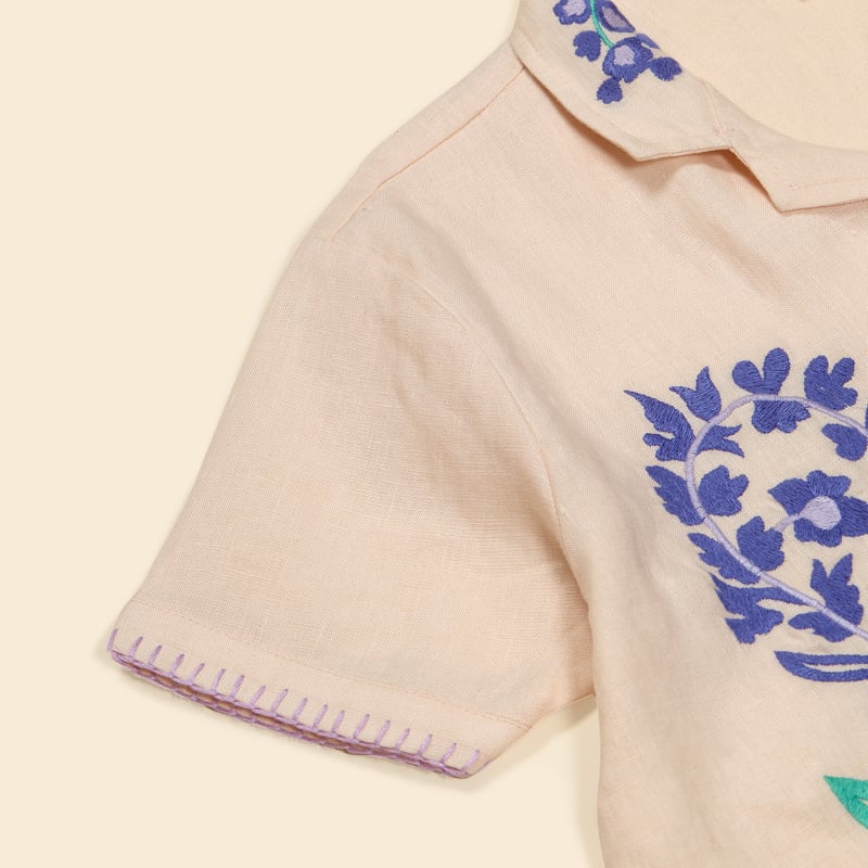 Apolina DONNY EMBROIDERED SHIRT - BLUSH | Baby