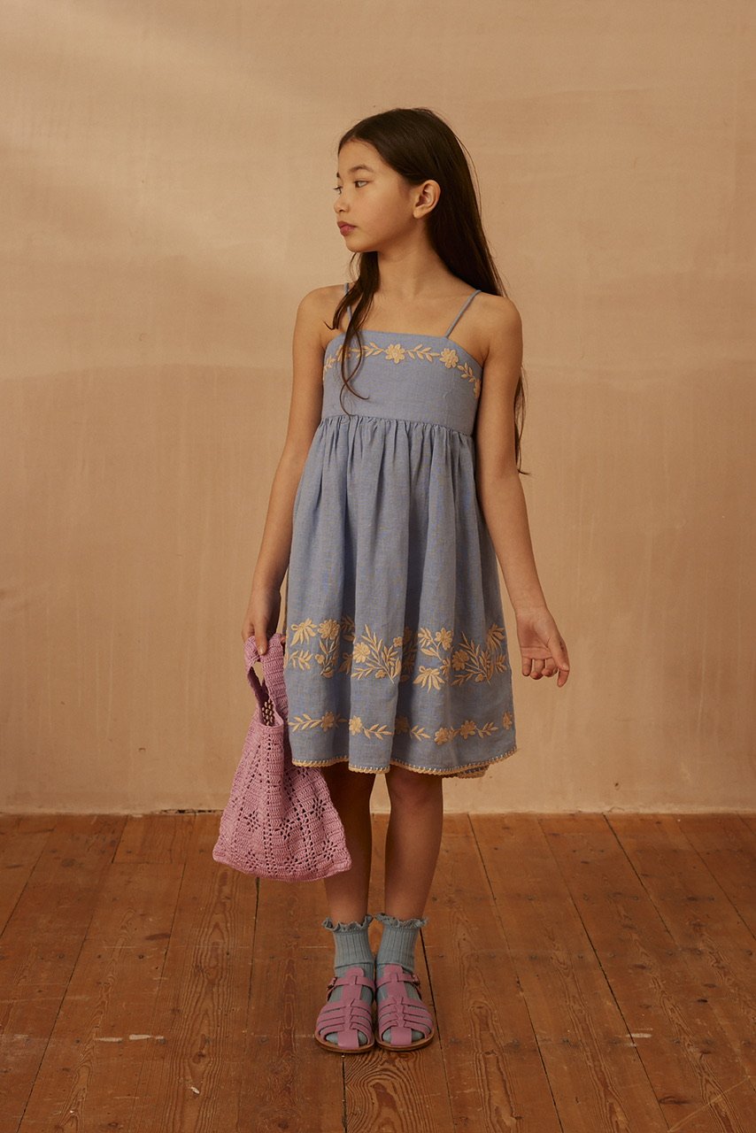 Apolina Kids Fay Dress Cornflower 3-5y