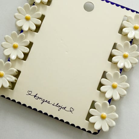 Konges Sløjd 　8 PACK DAISY MINI HAIR CLAWS - ANTIQUE WHITE